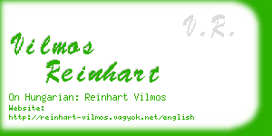 vilmos reinhart business card